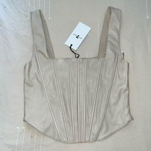 7 for all mankind Leather Corset Top